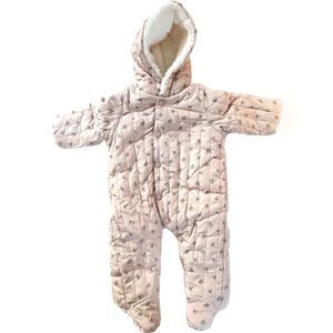 Zara Infant Snowsuit Bunting Dusty Pink 1-3 months